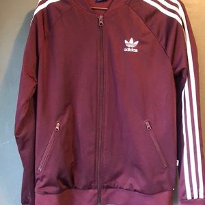 adidas jacket burgundy